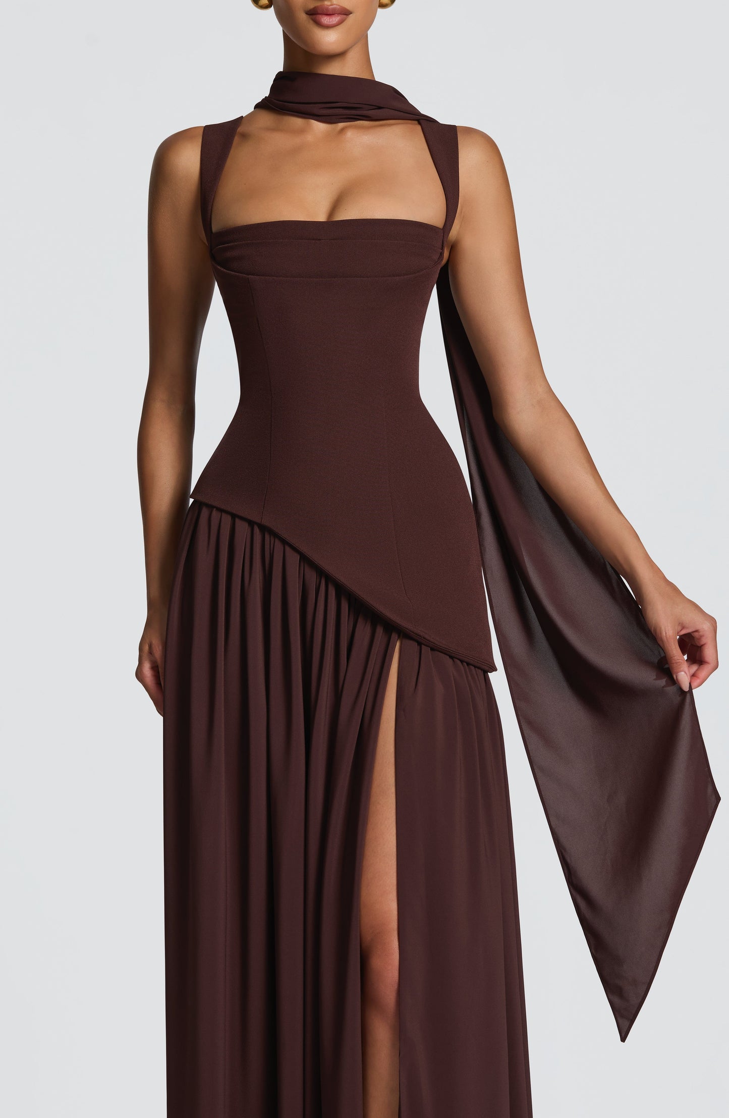 Robe Longue Tullulah - Brun Prune