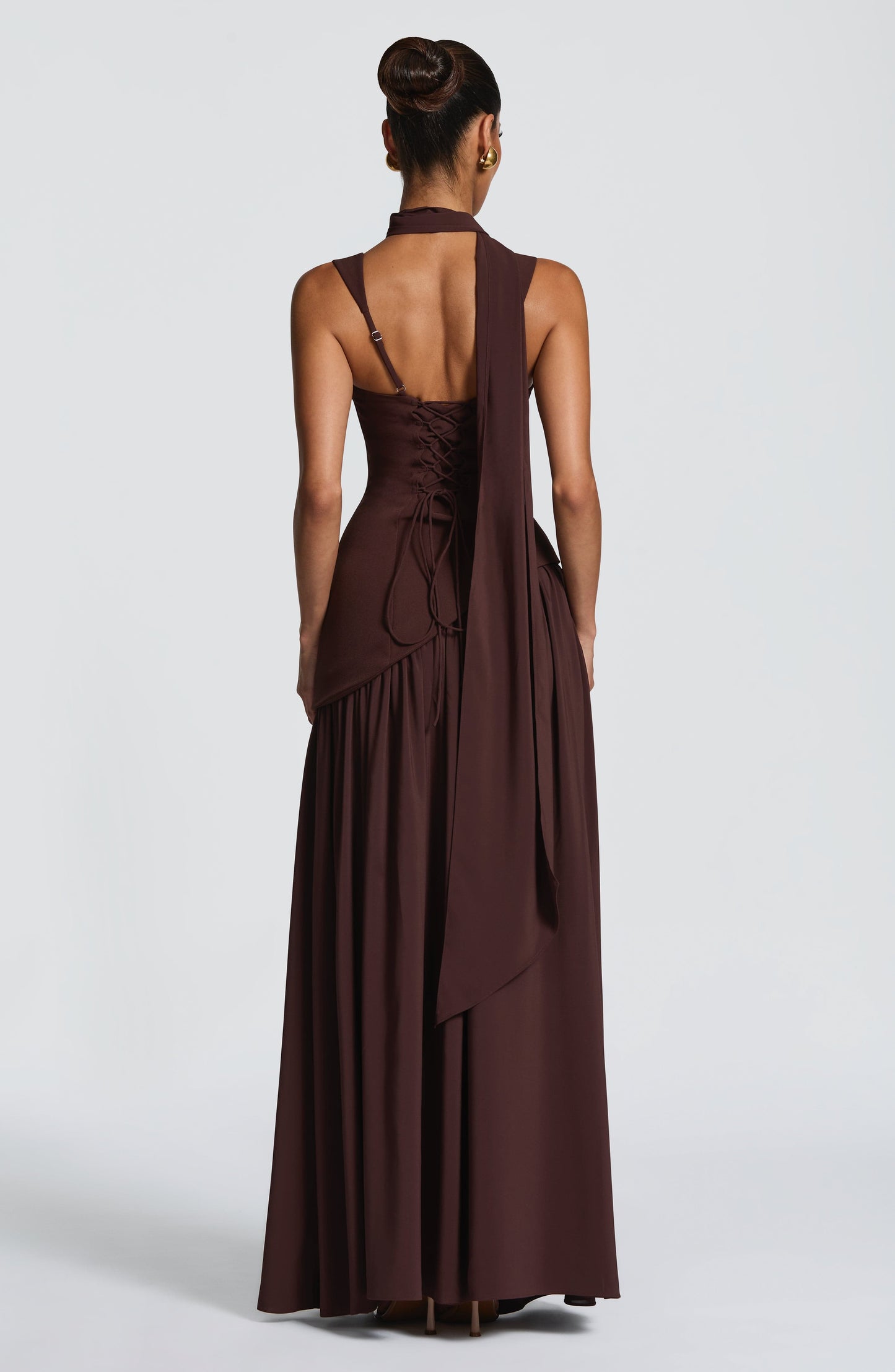 Robe Longue Tullulah - Brun Prune