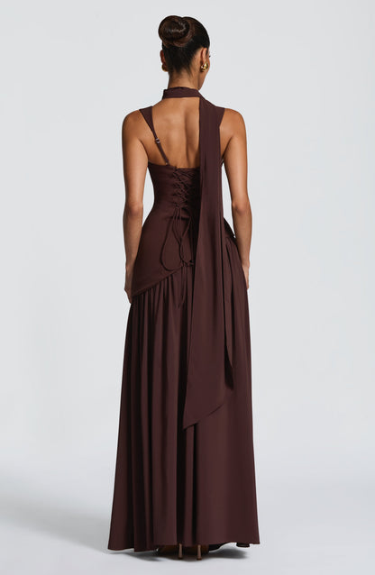 Robe Longue Tullulah - Brun Prune