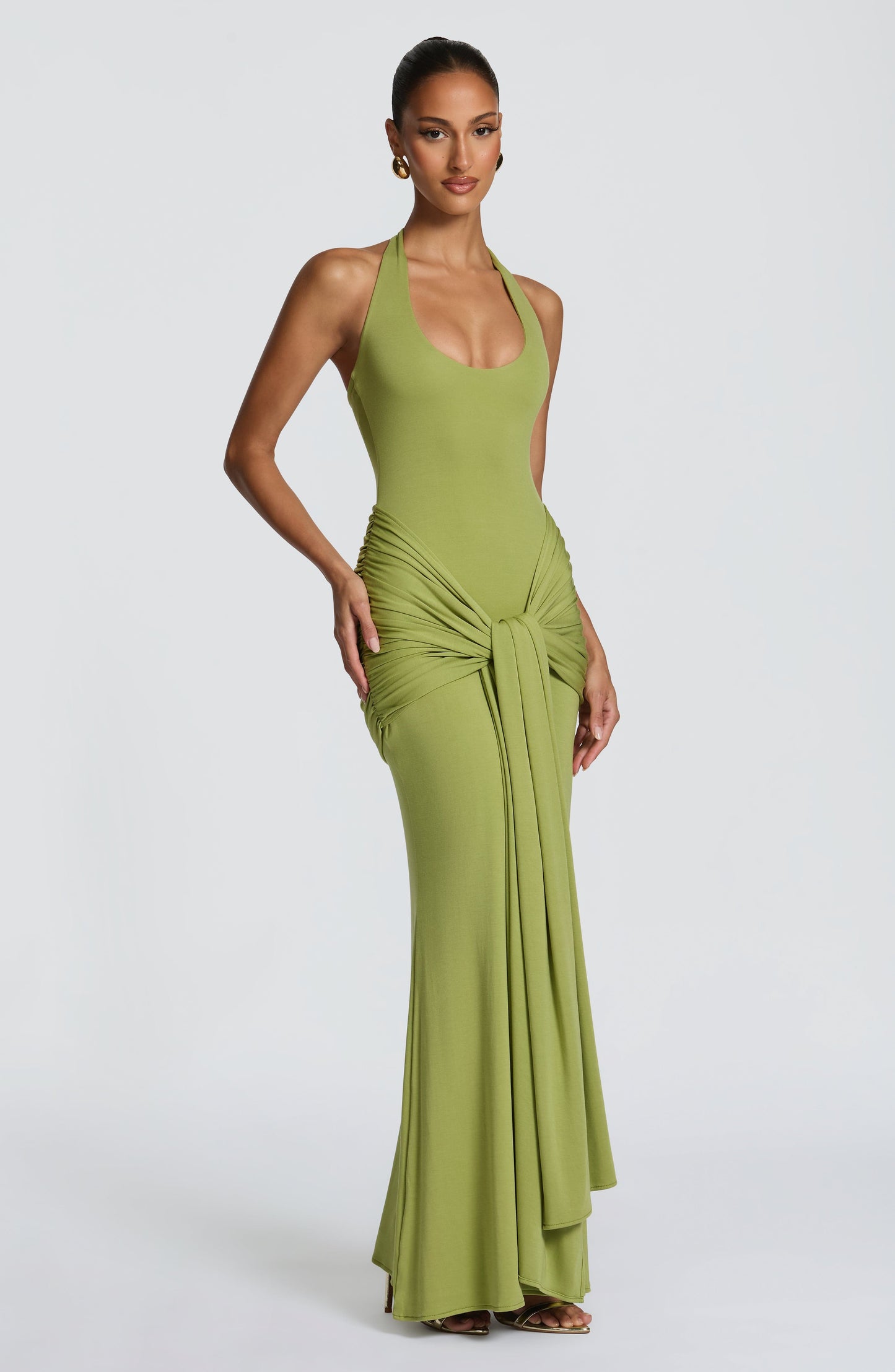 Robe Longue Veneda - Vert olive