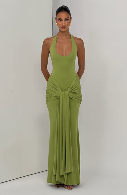 Robe Longue Veneda - Vert olive