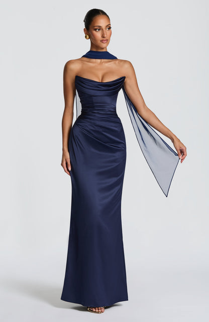 Robe Longue Vessa - Bleu Marine