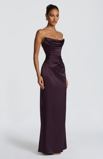 Robe Longue Vessa - Prune