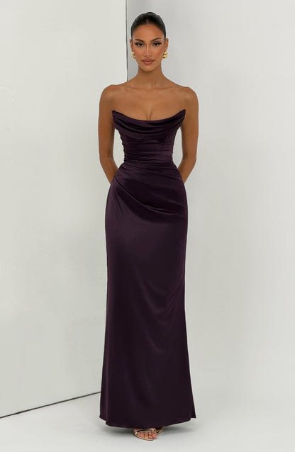Robe Longue Vessa - Prune