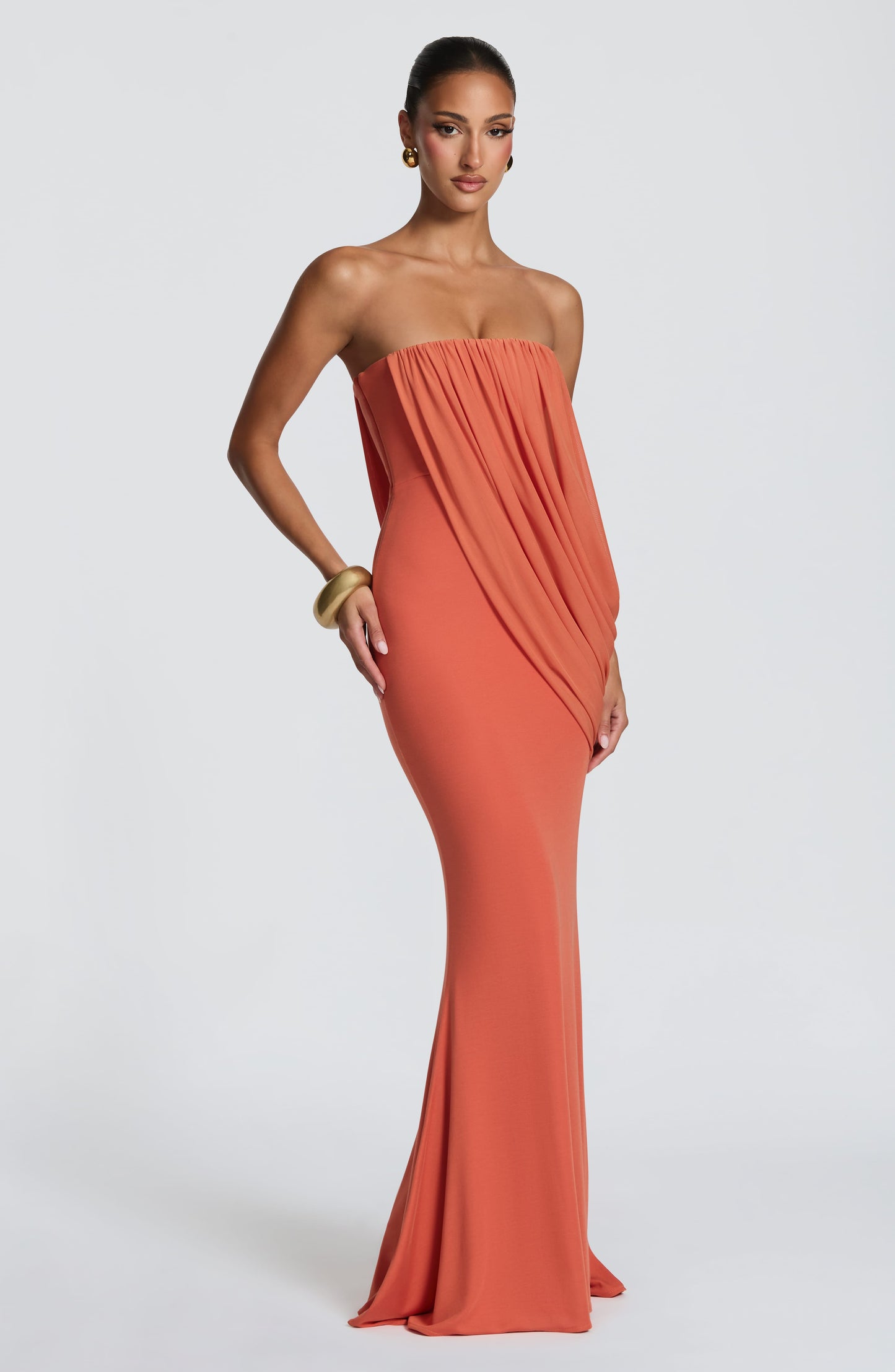 Robe Longue Vienna - Orange Brûlé