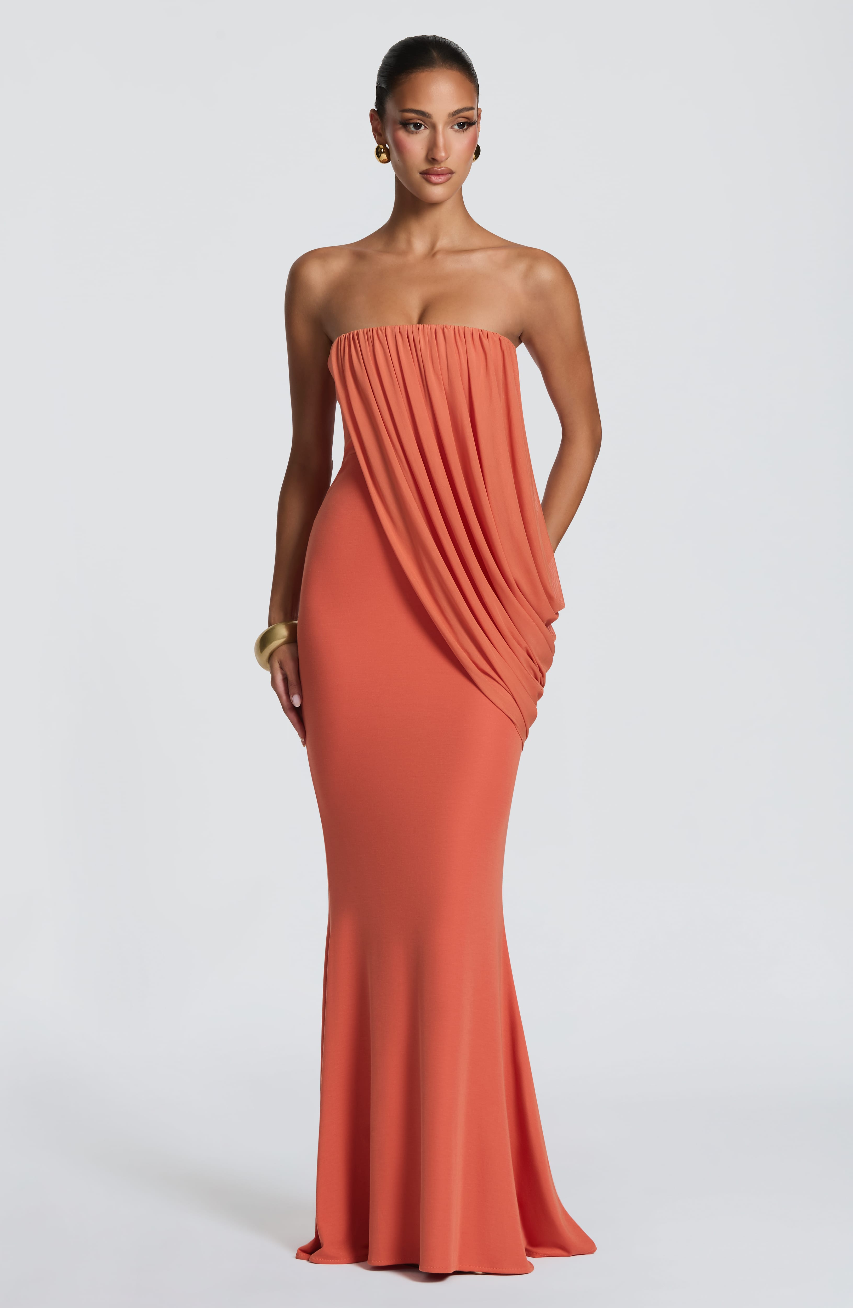 Robe Longue Vienna - Orange Brûlé