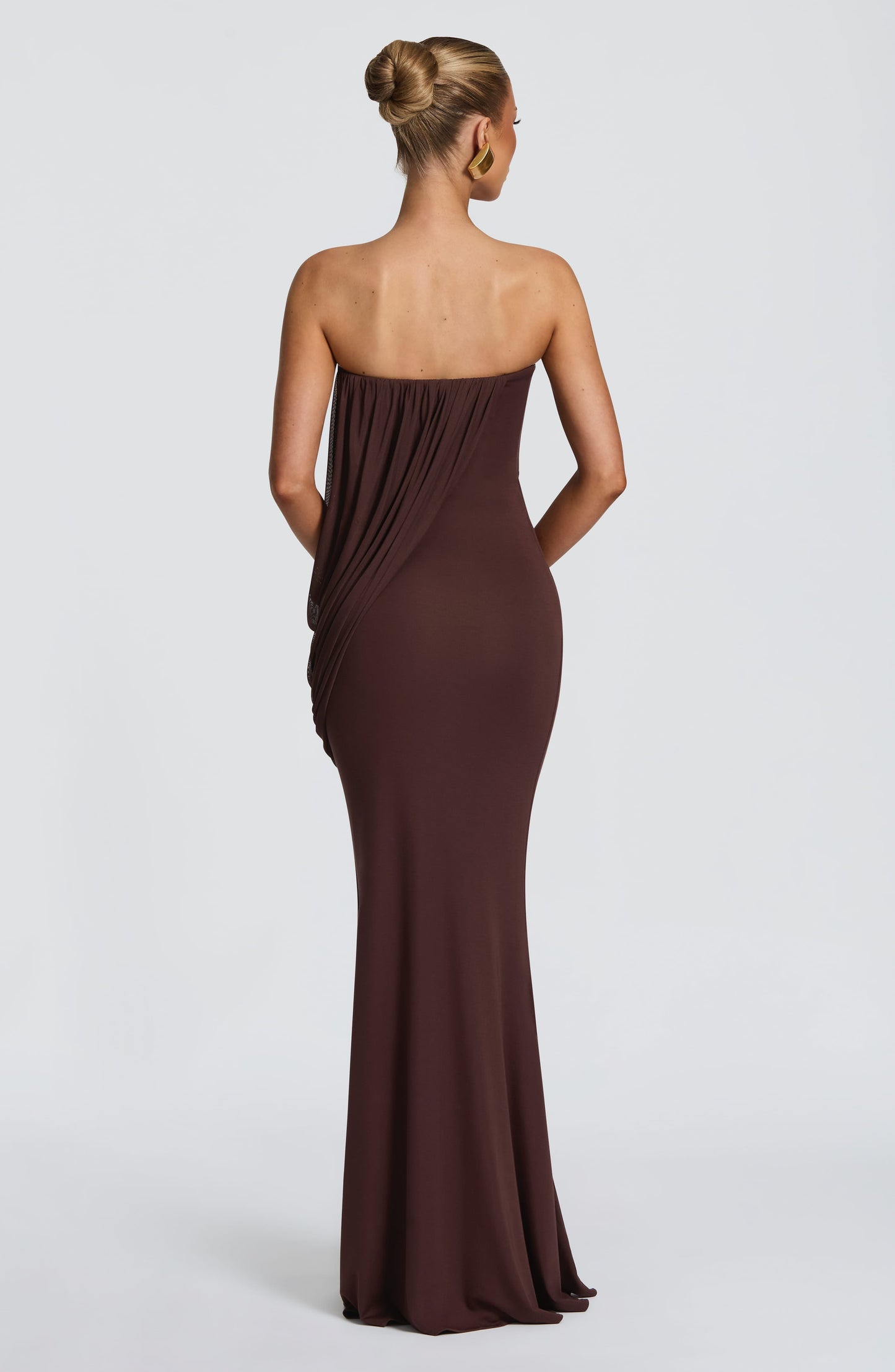 Robe Longue Vienna - Brun Prune