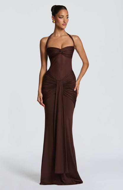 Robe Longue Vixen - Brun Prune