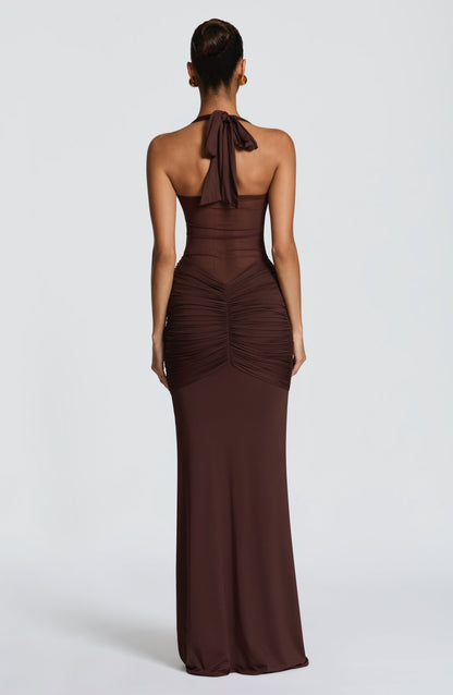 Robe Longue Vixen - Brun Prune