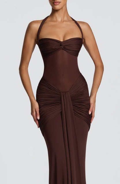 Robe Longue Vixen - Brun Prune