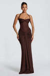 Robe Longue Vixen - Brun Prune