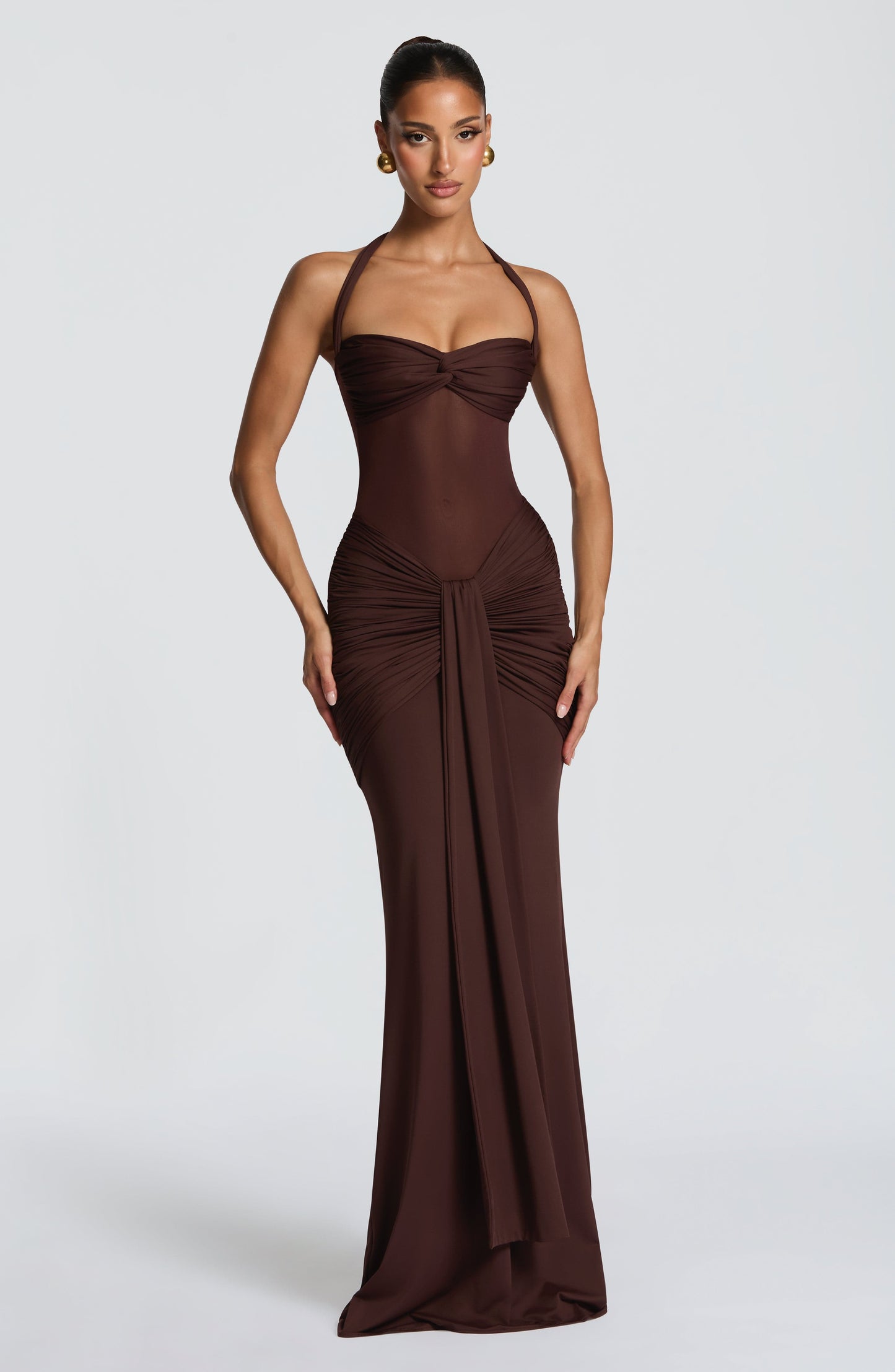 Robe Longue Vixen - Brun Prune