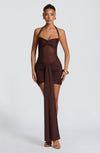Robe Courte Vixen - Brun Prune
